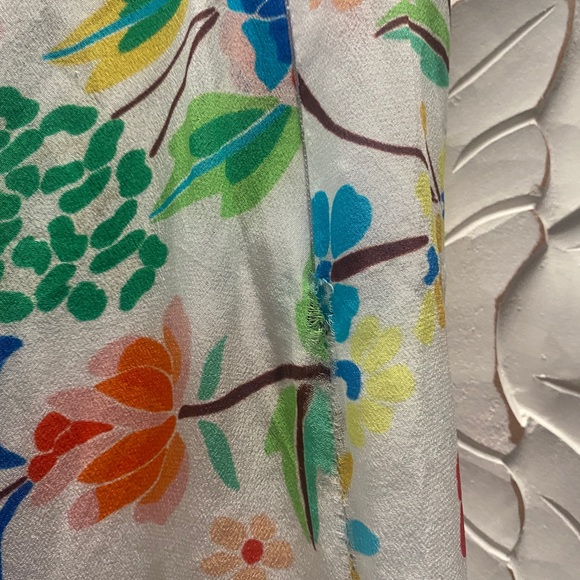All Things Mochi White Floral Silk Clara skirt XS - Picture 12 of 15